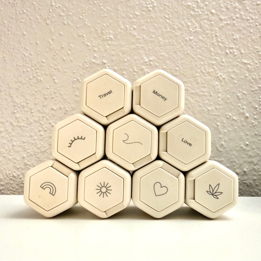 Cadence Capsults Travel Containers Hexagonal White Storage Containers